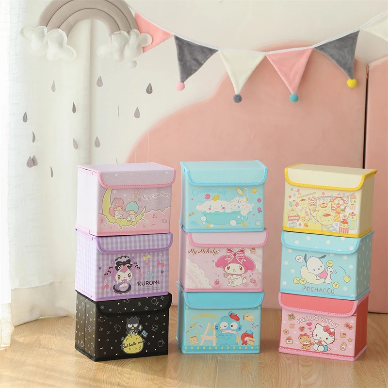 Kawaii Sanrio Hellokitty Kuromi Cinnamoroll Storage Box Children's Cartoon Desktop Storage Box Foldable Dust Clamshell Gift Toy
Kawaii Sanrio Hellokitty Kuromi Cinnamoroll Storage Box Children's Cartoon Desktop Storage Box Foldable Dust Clamshell Gift Toy