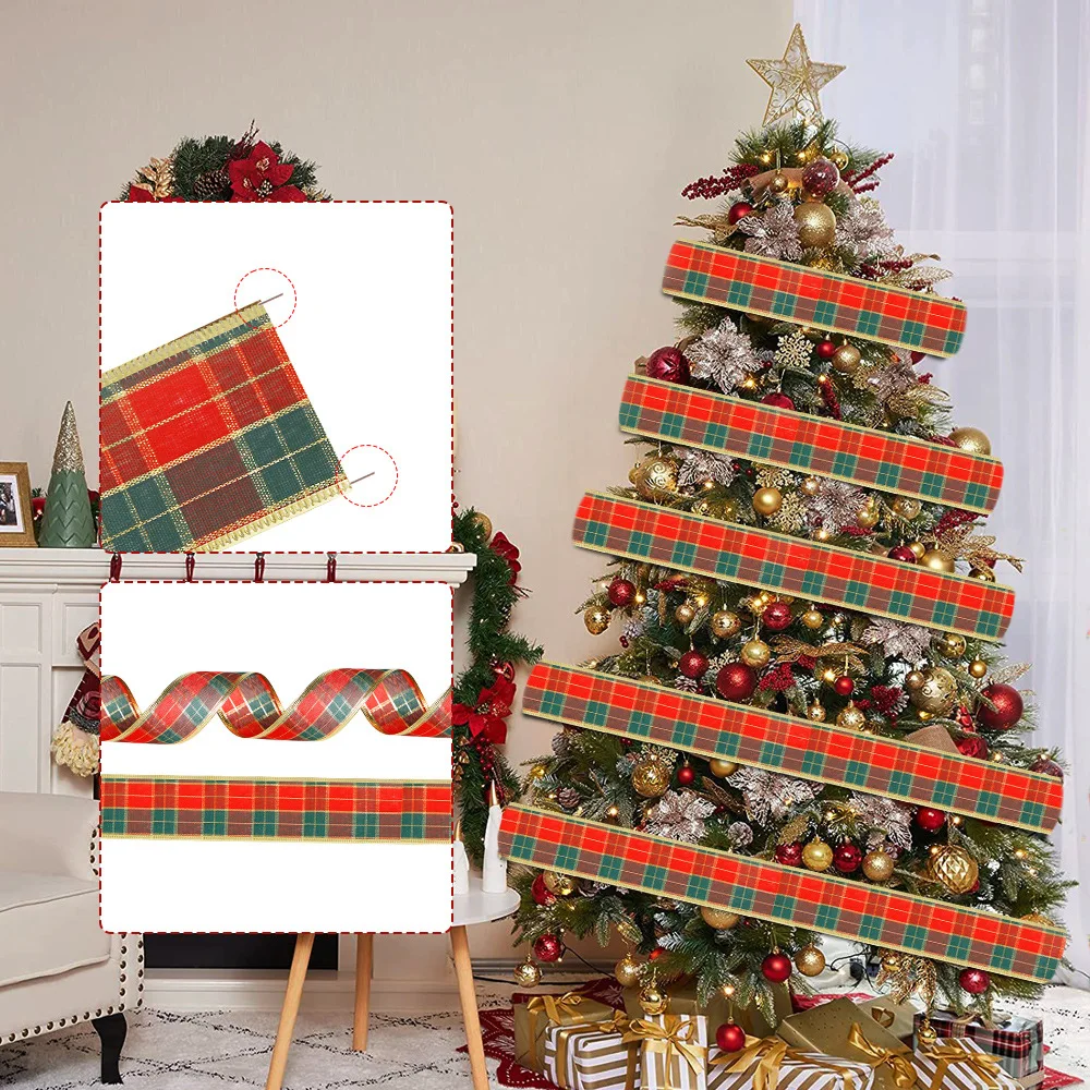 Рождественская клетчатая лента, подвеска в виде рождественской елки, подарок, украшение в виде банта, праздничные товары
Рождественская клетчатая лента, подвеска в виде рождественской елки, подарок, украшение в виде банта, праздничные товары