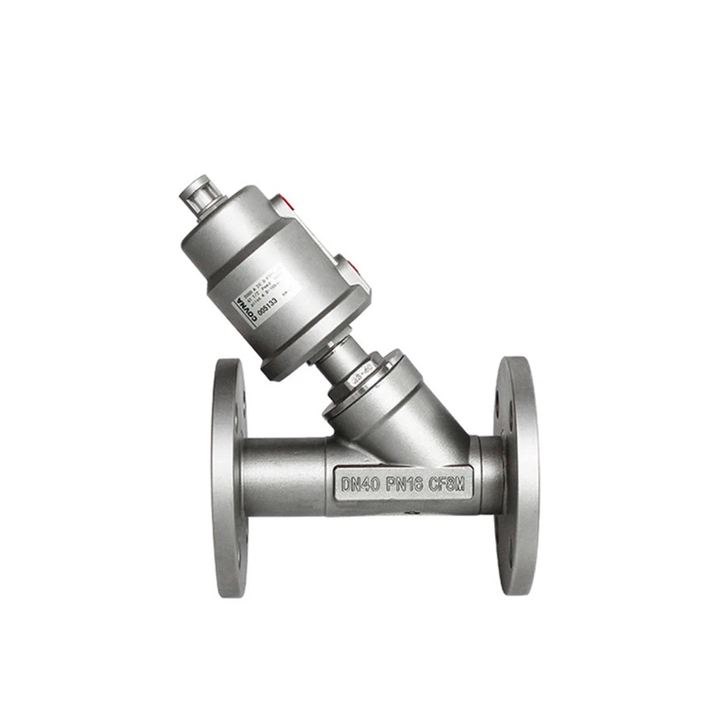 

DN100 2/2 Way Piston Operated Flange Stainless Steel Pneumatic Angle Seat Valve