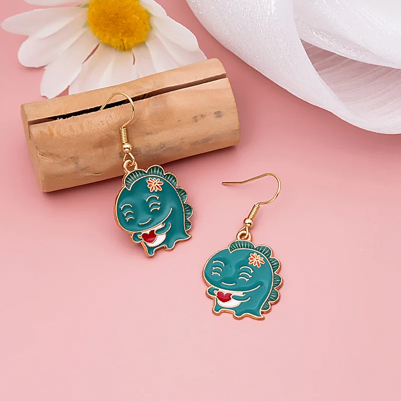 Cute Cartoon Drop Oil Dinosaur Earrings for Women Fashion Korean Sweet Childlike Colorful Earrings Girls Party Jewelry Gift
Cute Cartoon Drop Oil Dinosaur Earrings for Women Fashion Korean Sweet Childlike Colorful Earrings Girls Party Jewelry Gift