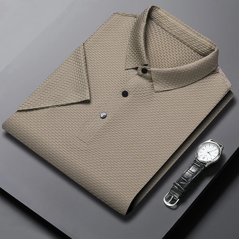 5 Colors!Summer New Men's Short Sleeve POLO Shirt Breathable and Comfortable Silk Smooth Polo Neck T-shirt Trendy Top Solid T
5 Colors!Summer New Men's Short Sleeve POLO Shirt Breathable and Comfortable Silk Smooth Polo Neck T-shirt Trendy Top Solid T