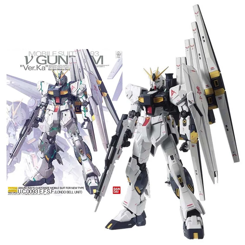 

Bandai оригинальный набор моделей Gundam аниме фигурки MG 1/100 Rx-93 Nu Ver.Ka коллекция Gunpla аниме экшн-Фигурки игрушки Бесплатная доставка