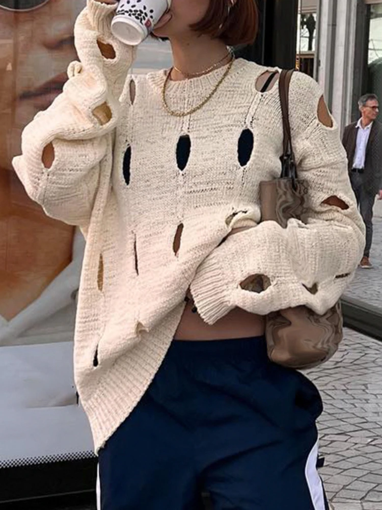 WeiYao Hollow Out Pullover Knitwear 2022 Autumn Winter Long Sleeve Sweaters Women Solid Simple Casual Jumper Korean Fashion
WeiYao Hollow Out Pullover Knitwear 2022 Autumn Winter Long Sleeve Sweaters Women Solid Simple Casual Jumper Korean Fashion