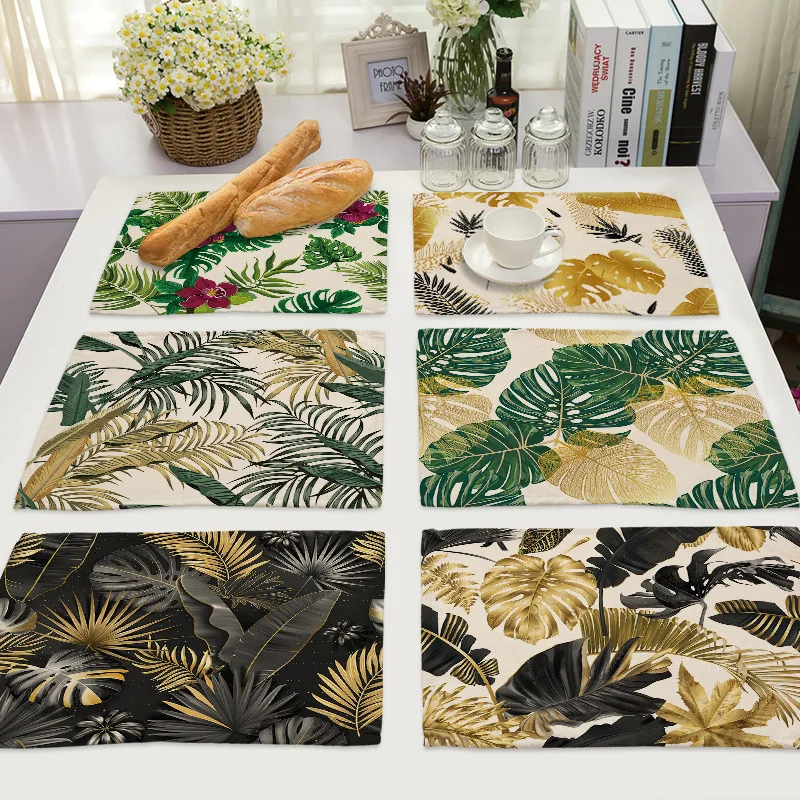 Green Tropical Leaves Pattern Printed Placemats Dining Table Drink Coasters Home Decor Modern Kitchen Placemats
Green Tropical Leaves Pattern Printed Placemats Dining Table Drink Coasters Home Decor Modern Kitchen Placemats