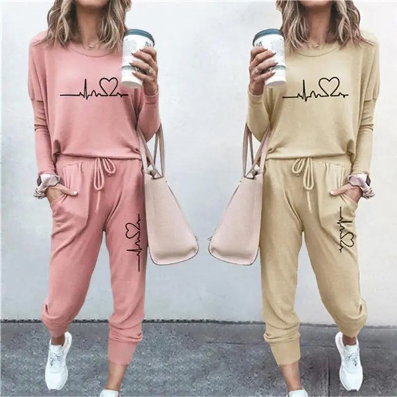 2022 Ladies Tracksuit Spring Autumn Women Sportswear Casual 2-Piece Suit O-Neck Top + Trousers Hoodie Sports Sets Women Clothing
2022 Ladies Tracksuit Spring Autumn Women Sportswear Casual 2-Piece Suit O-Neck Top + Trousers Hoodie Sports Sets Women Clothing