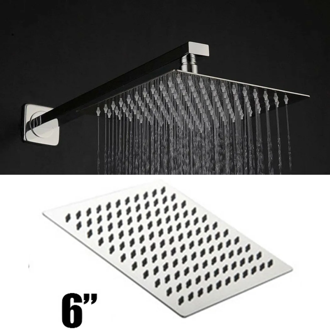 6/8 Inch Square Stainless Steel Shower Head Rainfall Overhead Shower Chrome Ceiling Wall Top Sprayer Bathroom Accessories
6/8 Inch Square Stainless Steel Shower Head Rainfall Overhead Shower Chrome Ceiling Wall Top Sprayer Bathroom Accessories