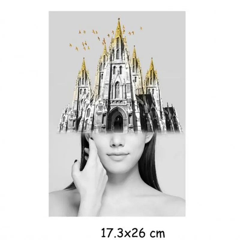 Heat Transfer Clothes T-Shirt Thermal Stickers Decoration Printing 17.3x26cm Fashion Castle Girl Iron on Patches for DIY
Heat Transfer Clothes T-Shirt Thermal Stickers Decoration Printing 17.3x26cm Fashion Castle Girl Iron on Patches for DIY