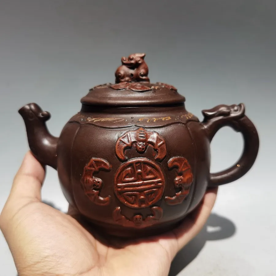 Chinese Yixing Purple Clay Teapots Raw Ore Purple Mud Handmade Sifang Laifu Pot Tea Set Chen Xinqing 380ml
Chinese Yixing Purple Clay Teapots Raw Ore Purple Mud Handmade Sifang Laifu Pot Tea Set Chen Xinqing 380ml