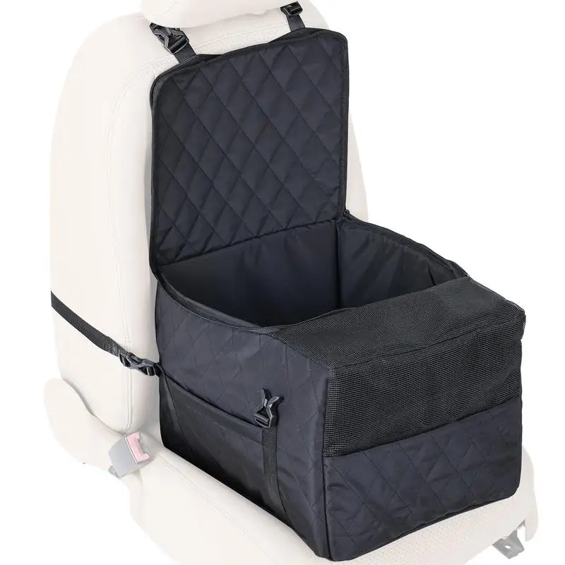 

Car Seat For Dog Cat Carrier Bag Booster Cage Multifunctional Pet Car Seat With Thick Nylon Belts Buckles And Storage Pockets
