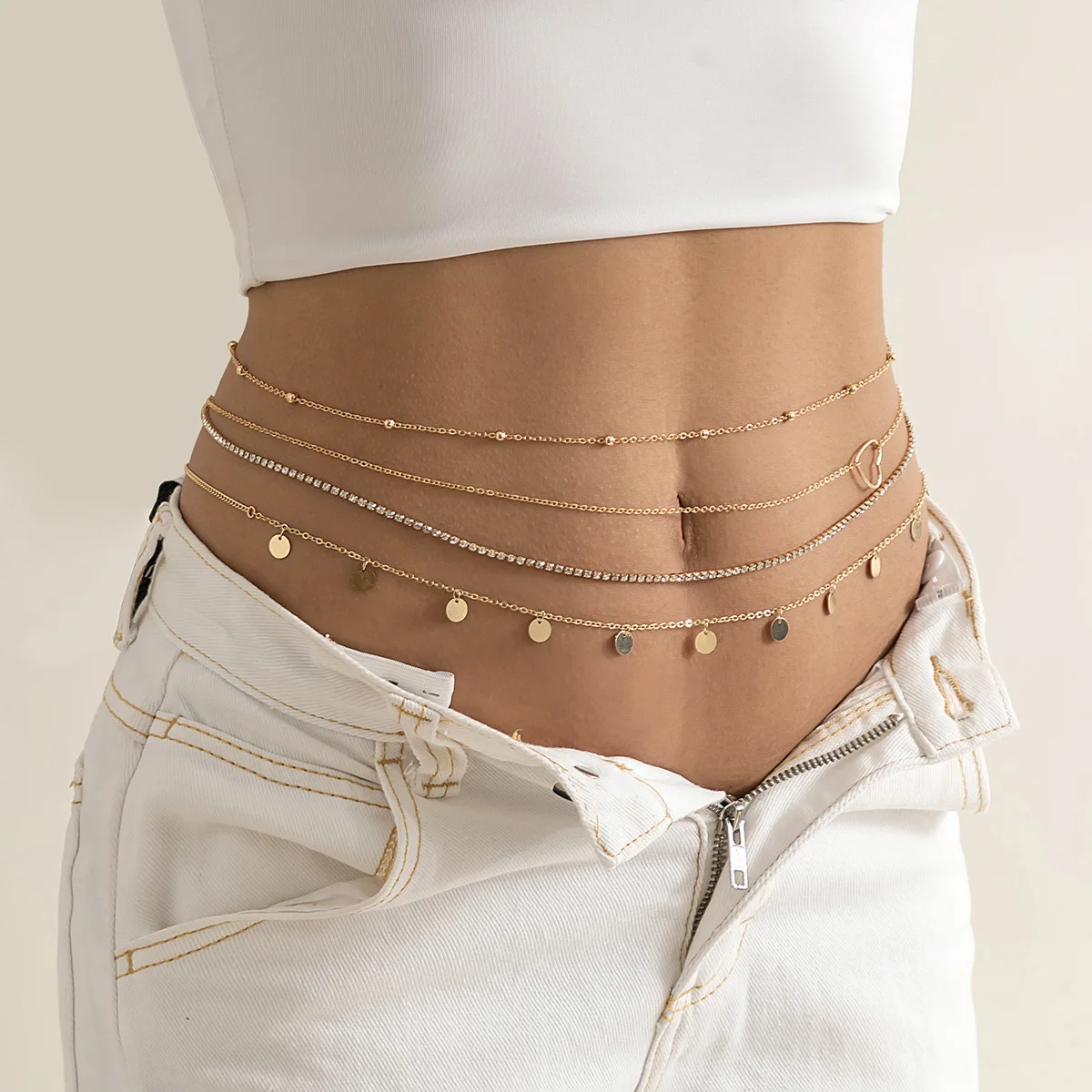 Punk Minimalism Multi Layer Belly Belt Chain Women Aesthetic Geometric Sequins Sexy Body Waist Chains Summer Vacation Jewelry
Punk Minimalism Multi Layer Belly Belt Chain Women Aesthetic Geometric Sequins Sexy Body Waist Chains Summer Vacation Jewelry