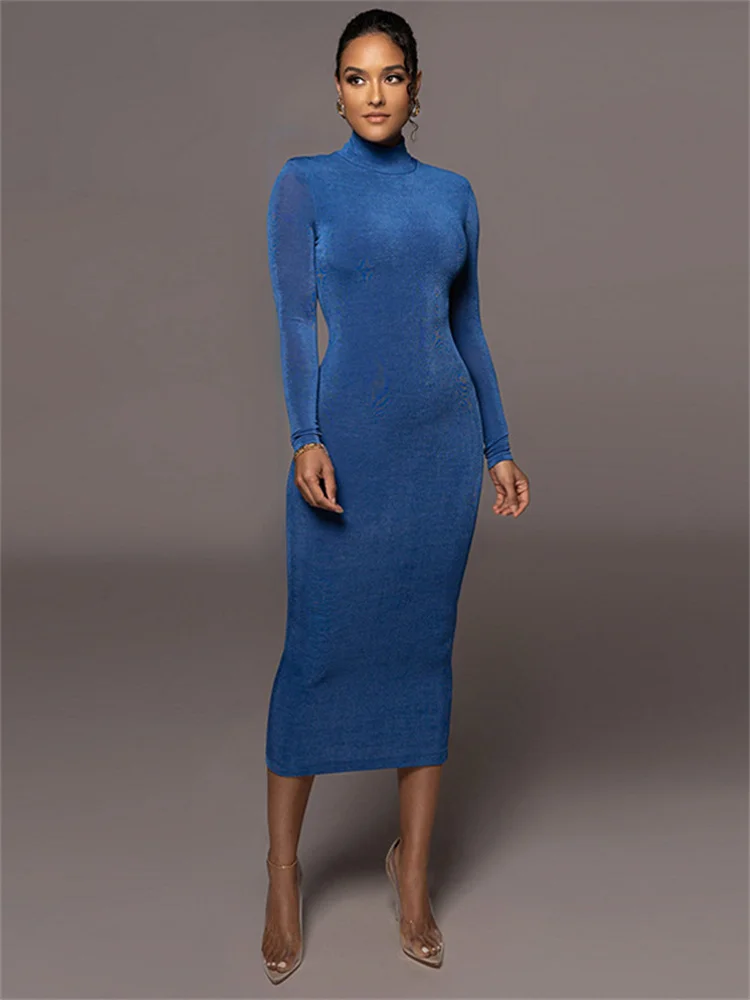 WJFZQM элегантное сексуальное облегающее платье макси для выпускного вечера для женщин Водолазка с длинным рукавом Однотонная осень зима ден... 
WJFZQM элегантное сексуальное облегающее платье макси для выпускного вечера для женщин Водолазка с длинным рукавом Однотонная осень зима ден...