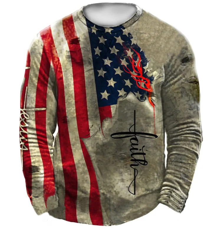 Vintage American T-shirts for Men 3d Print US Flag Men's T Shirt Street Full Sleeve Oversized Tops Tee Shirt Men Clothing 2022
Vintage American T-shirts for Men 3d Print US Flag Men's T Shirt Street Full Sleeve Oversized Tops Tee Shirt Men Clothing 2022