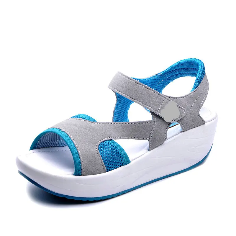 Summer Women Platform Sandals Wearable Anti-Skid Breathable Mesh Casual Footwear Color Blocking Magic Tape Walking Roman Sandals
Summer Women Platform Sandals Wearable Anti-Skid Breathable Mesh Casual Footwear Color Blocking Magic Tape Walking Roman Sandals