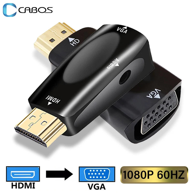 HDMI to VGA Cable Converter 1080P Video Audio HDMI-compatible to VGA Adapter For PS3 PS4 HDTV Laptop Projector With Power Cord
HDMI to VGA Cable Converter 1080P Video Audio HDMI-compatible to VGA Adapter For PS3 PS4 HDTV Laptop Projector With Power Cord