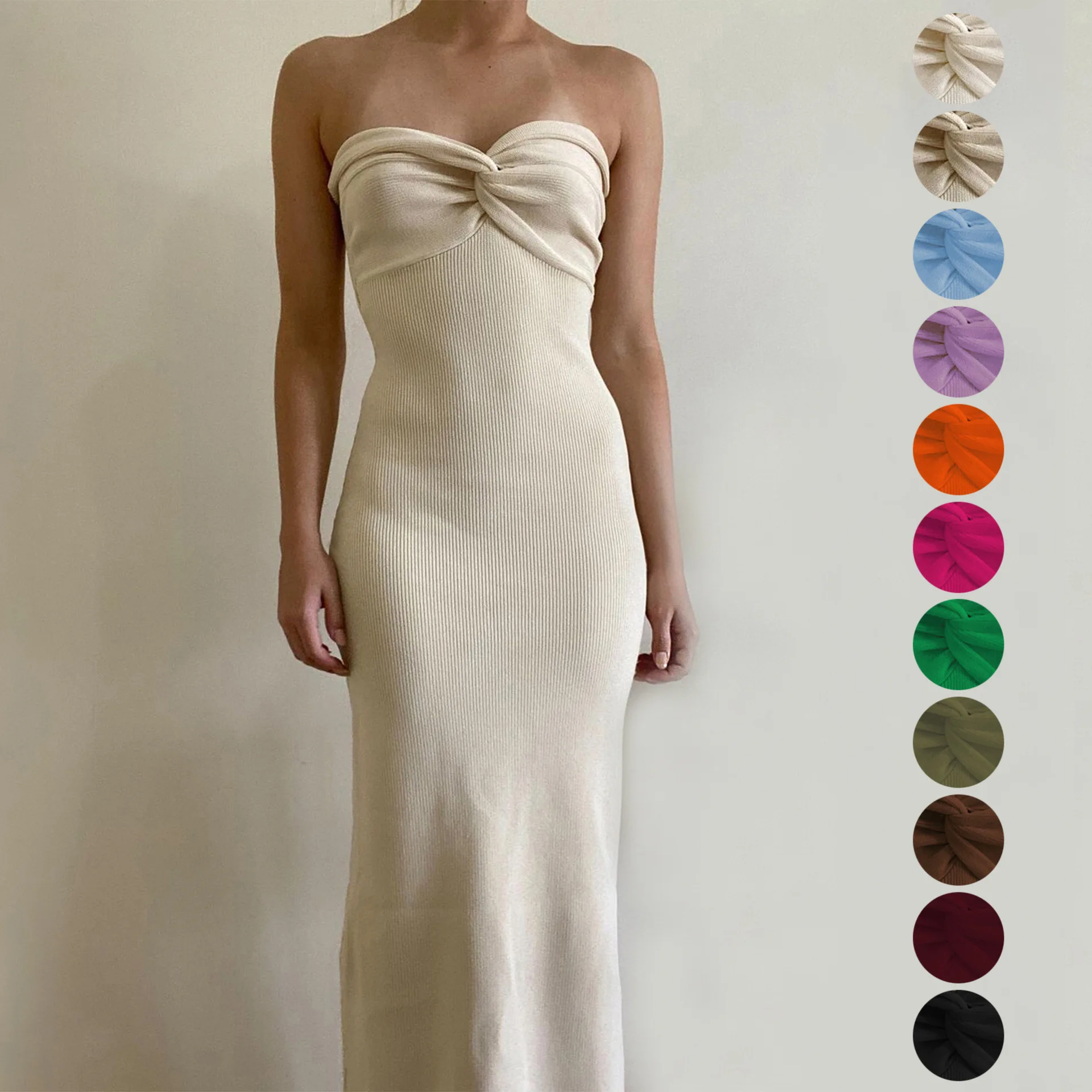Summer Sweater Dress Women Sleeveless Knitted Cross Off-Shoulder Bodycon Dress Sexy Woolen Tight Midi Dress Vestidos
Summer Sweater Dress Women Sleeveless Knitted Cross Off-Shoulder Bodycon Dress Sexy Woolen Tight Midi Dress Vestidos
