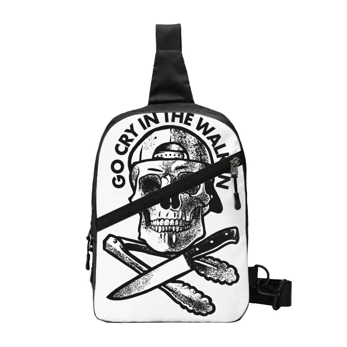 Go Cry In The Walk In Shoulder Bag Men Skull Chef Hiking Chest Bags Casual Custom Outdoor Style Small Bag
Go Cry In The Walk In Shoulder Bag Men Skull Chef Hiking Chest Bags Casual Custom Outdoor Style Small Bag
