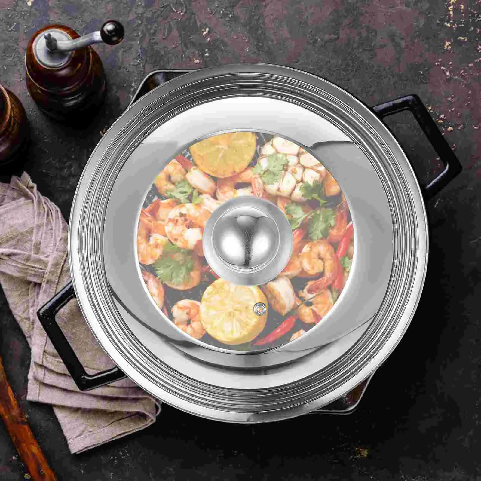 Lid Cover Pan Pot Lids Dome Frying Skillet Replacement Cookware Universal Wok Cooking Steel Stainless Fry Metal Steamer Steam
Lid Cover Pan Pot Lids Dome Frying Skillet Replacement Cookware Universal Wok Cooking Steel Stainless Fry Metal Steamer Steam