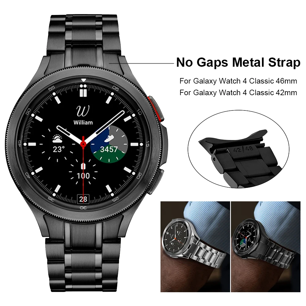 For Samsung Galaxy Watch 4 Classic 46mm Stainless Steel Watchband No Gap Strap Metal Bracelet GalaxyWatch 4 42mm Smartwatch Band
For Samsung Galaxy Watch 4 Classic 46mm Stainless Steel Watchband No Gap Strap Metal Bracelet GalaxyWatch 4 42mm Smartwatch Band