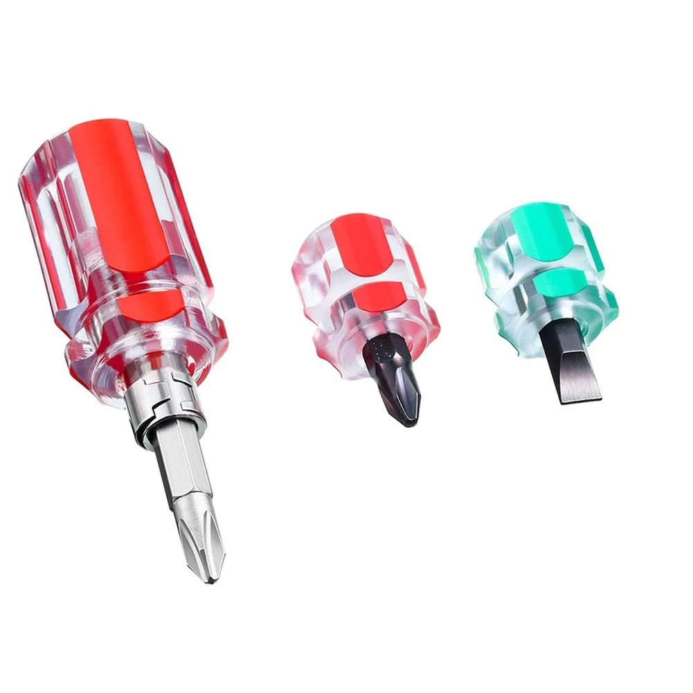 3Pcs Short Screwdriver Flat Head /Cross-Head Screwdriver Transparent Handle Portable Precision Repair Tool Hand Tools
3Pcs Short Screwdriver Flat Head /Cross-Head Screwdriver Transparent Handle Portable Precision Repair Tool Hand Tools