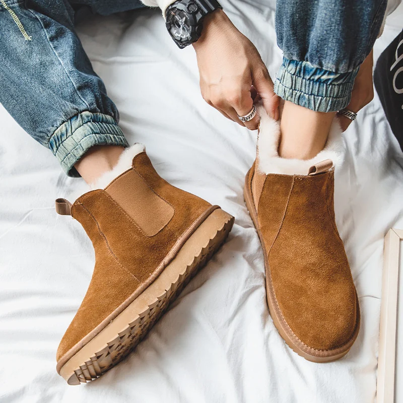 Роскошные брендовые зимние ботинки со встроенным натуральным мехом мужские и мужские Нескользящие Ботинки Челси с плюшевой подкладкой на ...
Роскошные брендовые зимние ботинки со встроенным натуральным мехом мужские и мужские Нескользящие Ботинки Челси с плюшевой подкладкой на ...