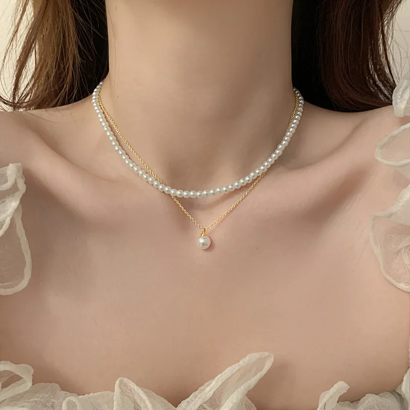 Fashion High Quality Long Layered Imitation Pearl Necklace Pendant Necklace Ladies Sweet Simple Temperament Necklace Jewelry
Fashion High Quality Long Layered Imitation Pearl Necklace Pendant Necklace Ladies Sweet Simple Temperament Necklace Jewelry