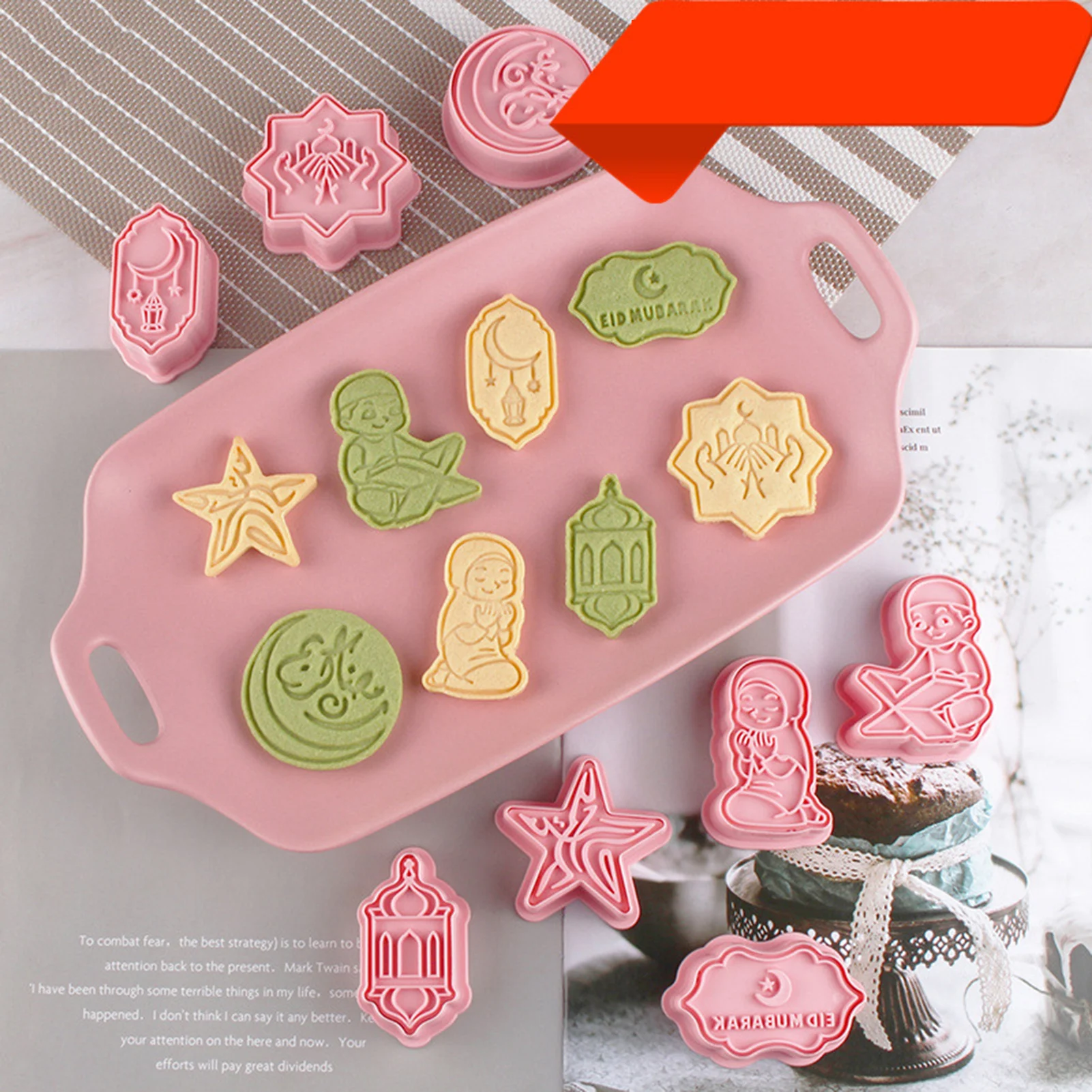 8Pcs Ramadan Eid Mubarak Cookie Stamps Set Plastic Biscuit Press Mold Islam Muslim Eid 3D Cartoon Cookie Cutters Fondant Mold
8Pcs Ramadan Eid Mubarak Cookie Stamps Set Plastic Biscuit Press Mold Islam Muslim Eid 3D Cartoon Cookie Cutters Fondant Mold