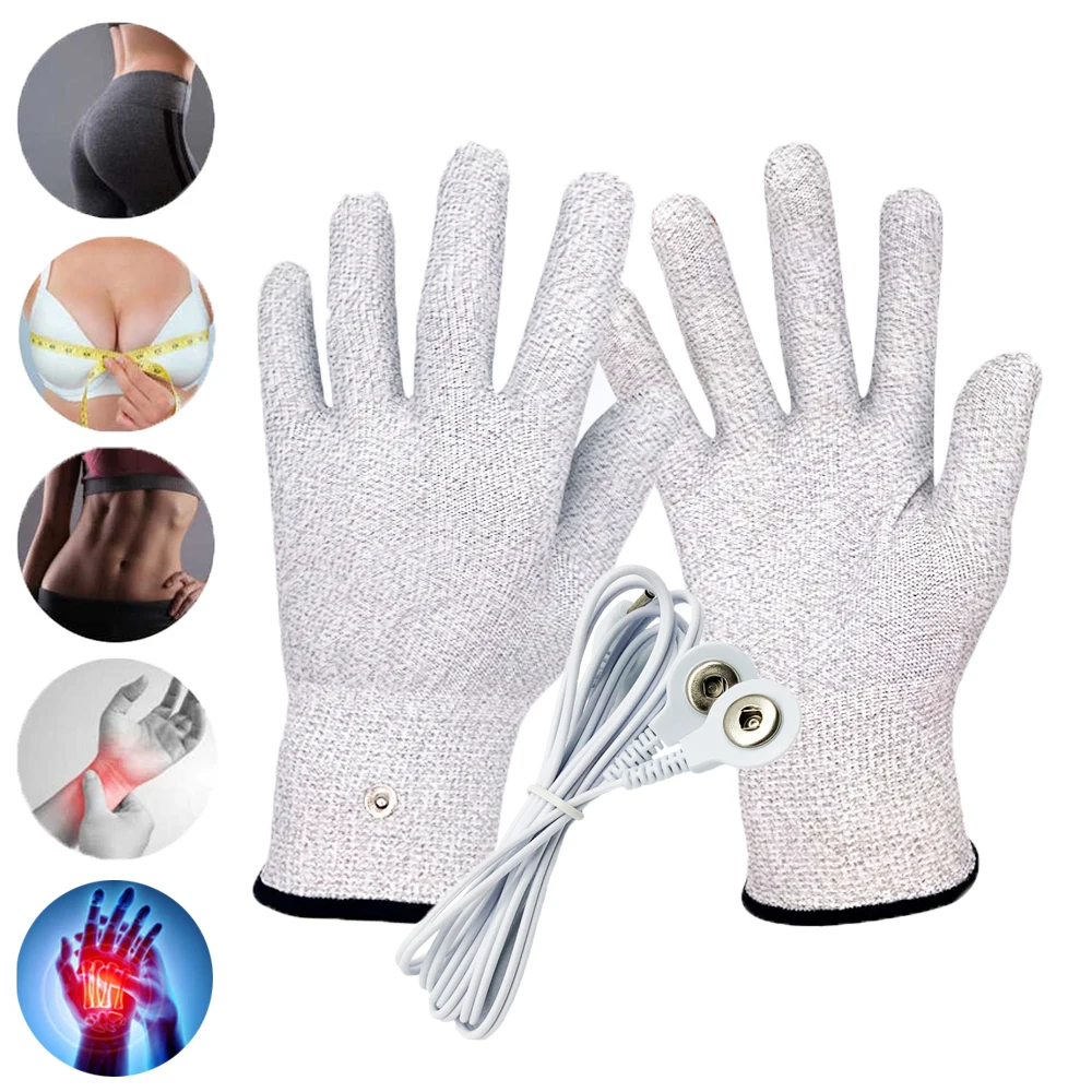 

Electrode Gloves Massage Gloves for EMS TENS Unit Digital Therapy Machine Pulse Body Massager Health Care Relax Conductive Fiber