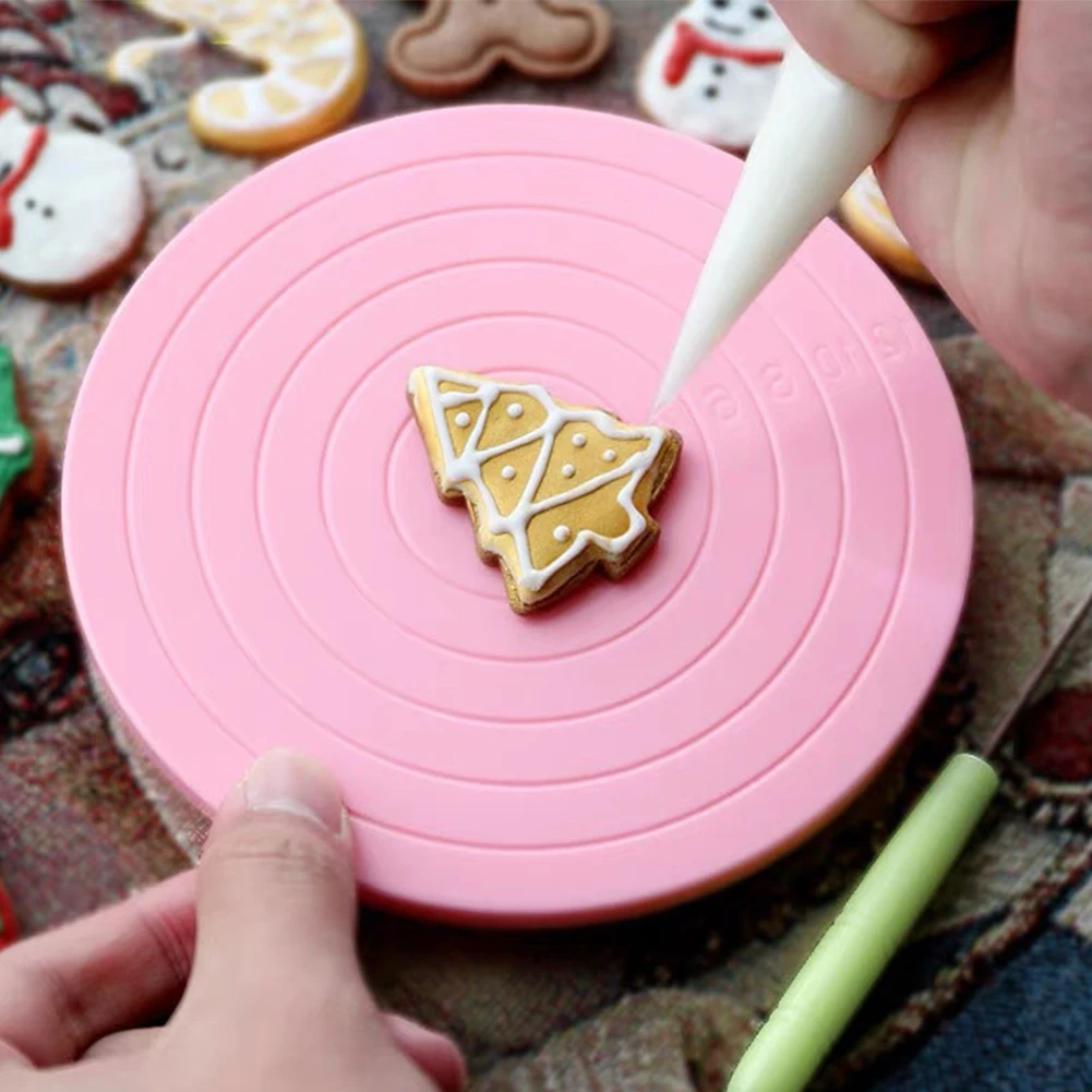 DIY Cake Rotary Table Mini Plastic Fondant Cake Turntable Revolving Platform Round Cookie Stand Rotating Home Kitchen Accessory
DIY Cake Rotary Table Mini Plastic Fondant Cake Turntable Revolving Platform Round Cookie Stand Rotating Home Kitchen Accessory