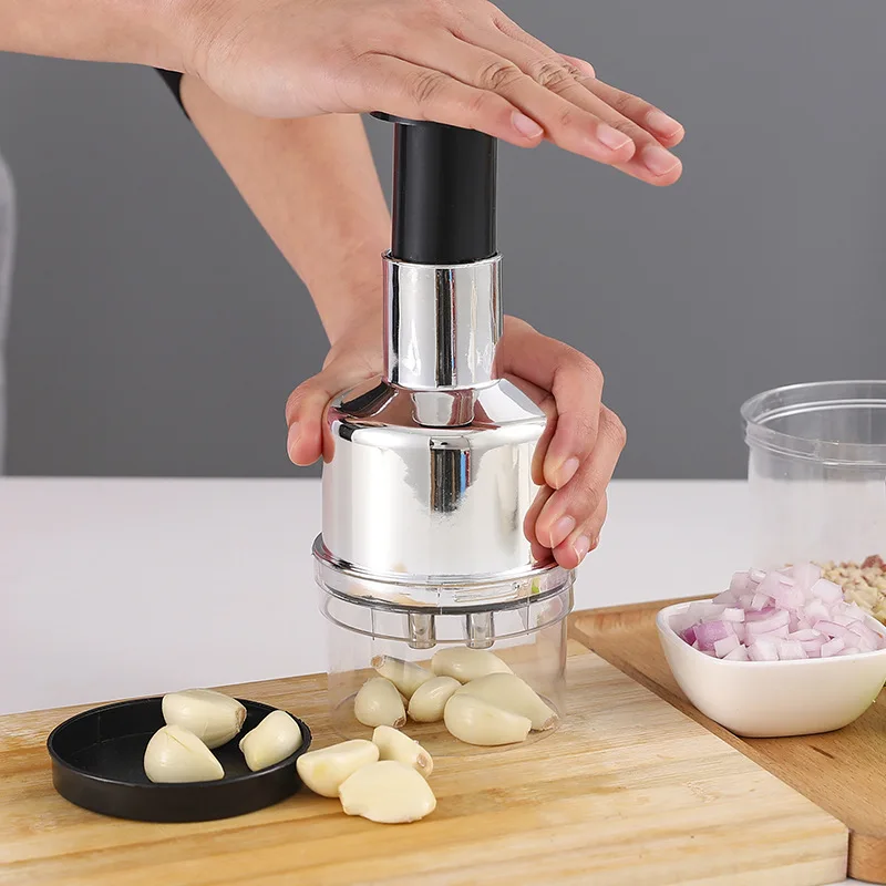 Hand Press Garlic Chopper Multi-Function Manual Onion Cutter Vegetable Chopper Handheld Food Processor Shredder Garlic Mincer
Hand Press Garlic Chopper Multi-Function Manual Onion Cutter Vegetable Chopper Handheld Food Processor Shredder Garlic Mincer