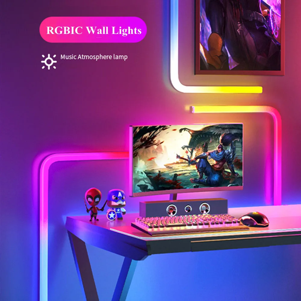 Светодиодная ленсветильник Smart Tuya RGBIC, настенная лампа с голосовым управлением через приложение и поддержкой Bluetooth, неоновый ночник для укра...
Светодиодная ленсветильник Smart Tuya RGBIC, настенная лампа с голосовым управлением через приложение и поддержкой Bluetooth, неоновый ночник для укра...