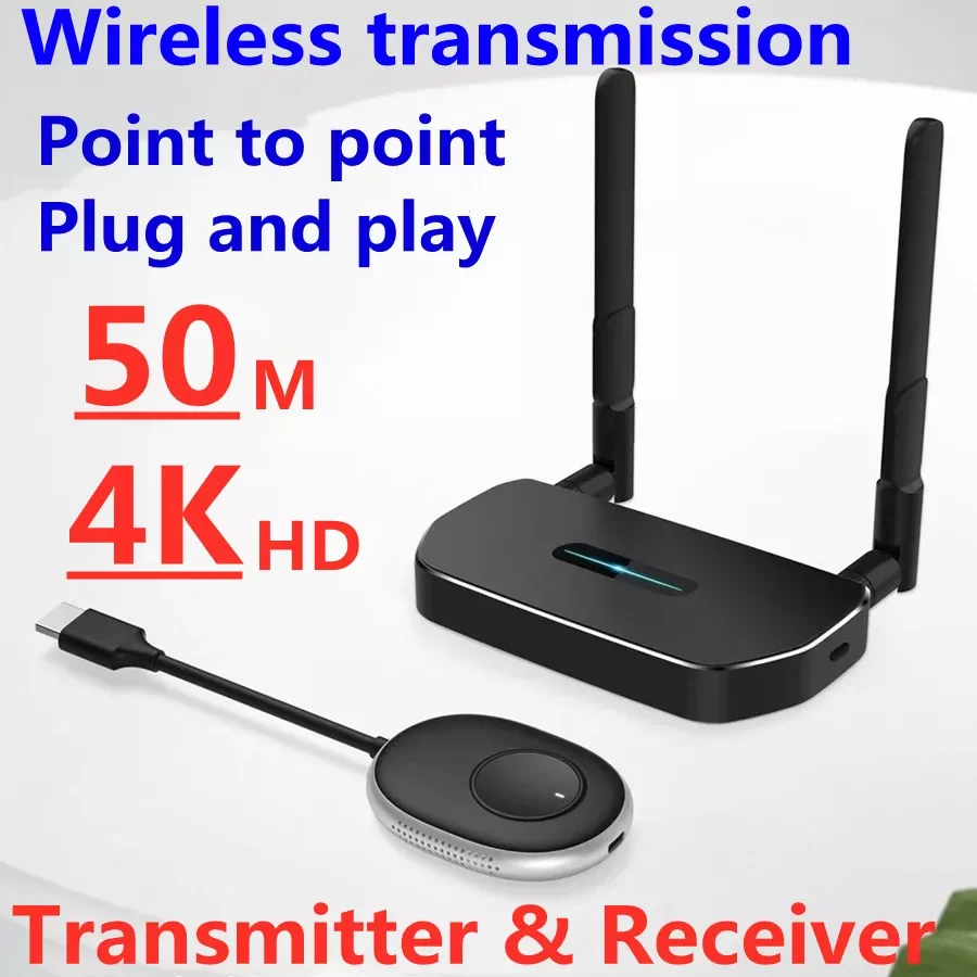 50M Wireless HDMI Video Transmitter and Receiver Extender 5G 4K Wifi display TV Stick Dongle Adapter for TV Projector switch PC
50M Wireless HDMI Video Transmitter and Receiver Extender 5G 4K Wifi display TV Stick Dongle Adapter for TV Projector switch PC