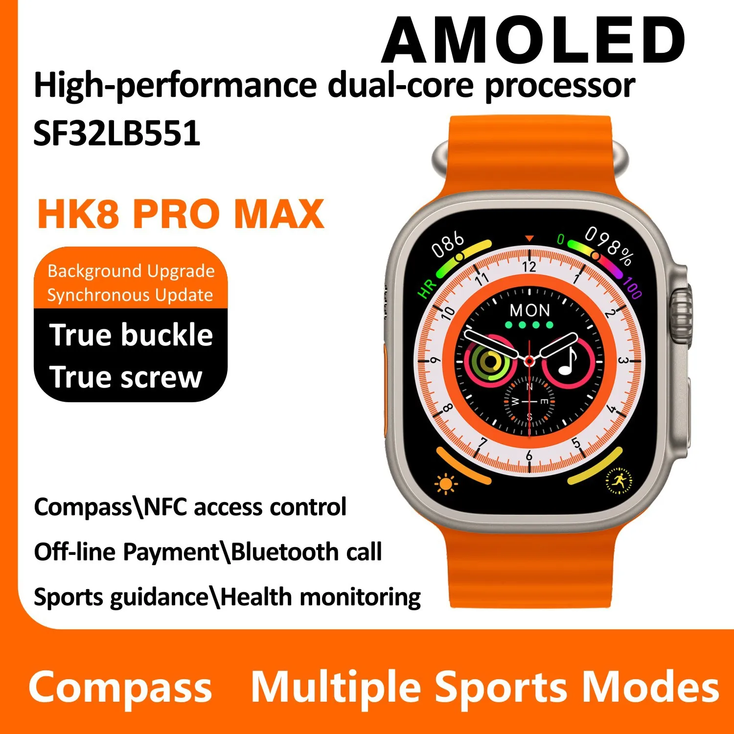 Смарт-часы HK8 Pro Max мужские с поддержкой Bluetooth и AMOLED-экраном 2,12 дюйма
Смарт-часы HK8 Pro Max мужские с поддержкой Bluetooth и AMOLED-экраном 2,12 дюйма