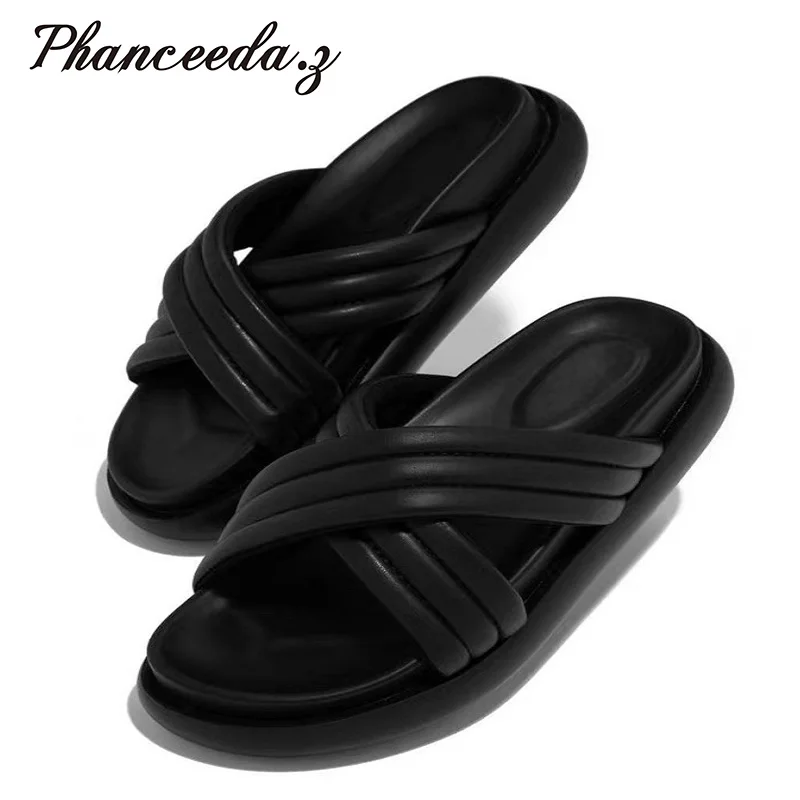 

New 2023 Shoes Women Sandals Fashion Flip Flops Summer Style Flats Solid Slippers Sandal Flat Size 37-42 Free Shipping 580