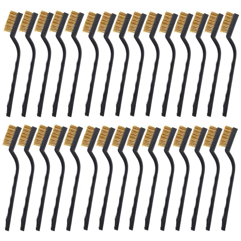 30PCS Mini Wire Brush Brass Brush,Curved Handle Masonry Brush Wire Bristle For Cleaning Welding Slag And Rust (Brass)
30PCS Mini Wire Brush Brass Brush,Curved Handle Masonry Brush Wire Bristle For Cleaning Welding Slag And Rust (Brass)