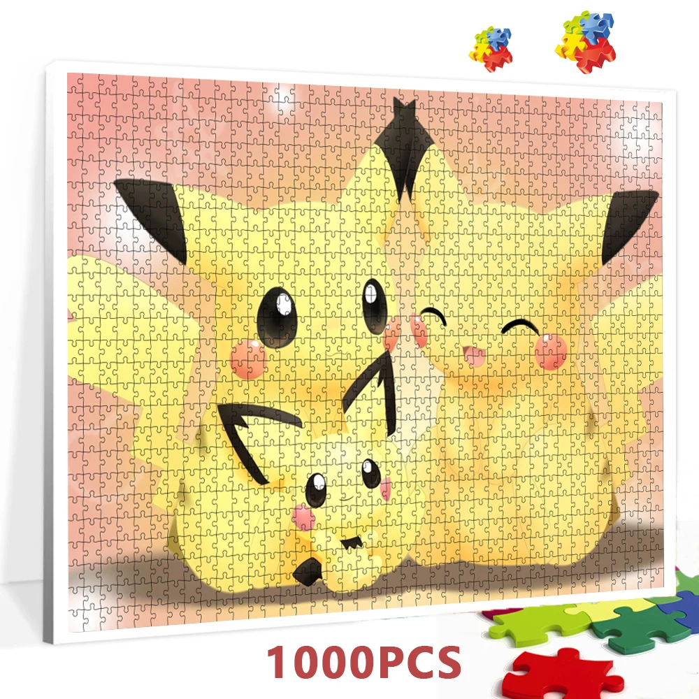 Pikachu Puzzles for Adults Puzzle 1000 Pieces Diy Jigsaw Puzzle Games Child Educational Toys for Children Intellectual Toys
Pikachu Puzzles for Adults Puzzle 1000 Pieces Diy Jigsaw Puzzle Games Child Educational Toys for Children Intellectual Toys