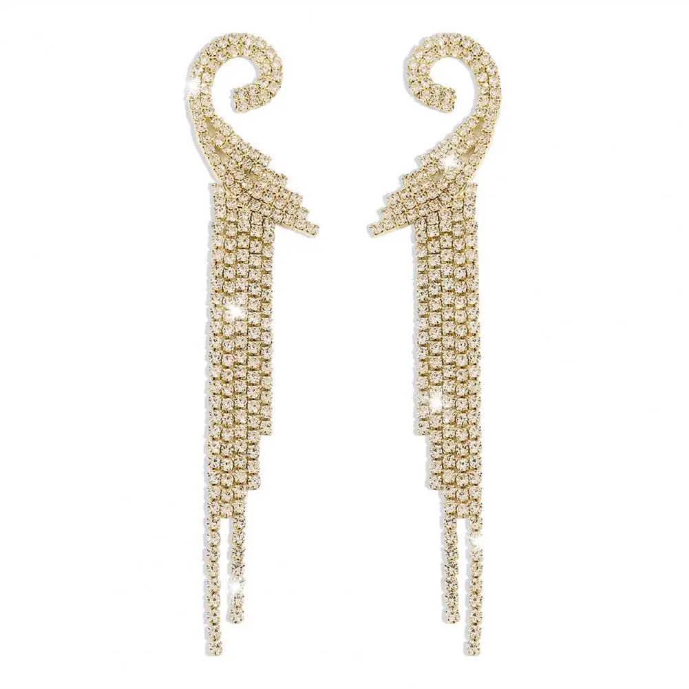 1 Pair Dangle Earrings Luxury Gifts Dress Up Women Girls Shining Rhinestone Pendant Earrings Drop Earrings for Banquet
1 Pair Dangle Earrings Luxury Gifts Dress Up Women Girls Shining Rhinestone Pendant Earrings Drop Earrings for Banquet
