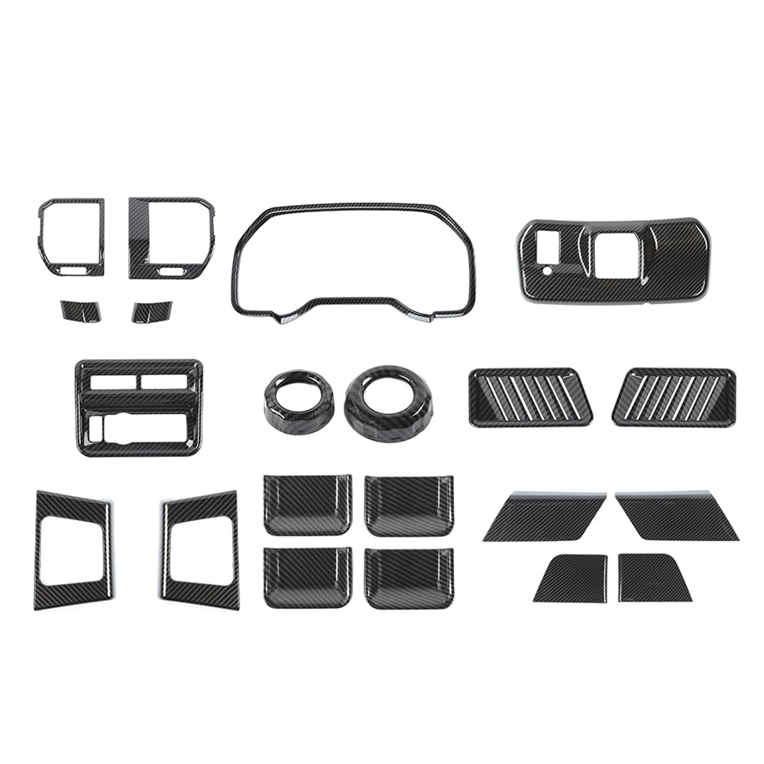 21PCS Interior Kit Cover Trims, Air Outlet Cover, Dashboard Cover for Ford F150 2021 2022, ABS Carbon Fiber
21PCS Interior Kit Cover Trims, Air Outlet Cover, Dashboard Cover for Ford F150 2021 2022, ABS Carbon Fiber