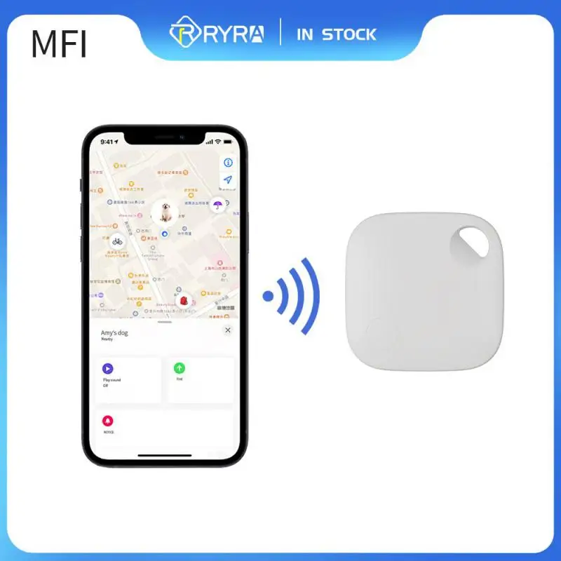 

RYRA Iphone IOS Mini GPS Tracker Anti-Lost Device Airtag Pet Kids Bag Wallet Keyfinder Tracking Smart Finder Locator Accessories