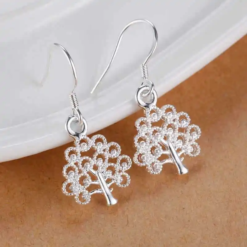 Hot charms noble 925 Sterling Silver tree earrings elegant high quality Fashion Jewelry Christmas Gifts drop for women
Hot charms noble 925 Sterling Silver tree earrings elegant high quality Fashion Jewelry Christmas Gifts drop for women