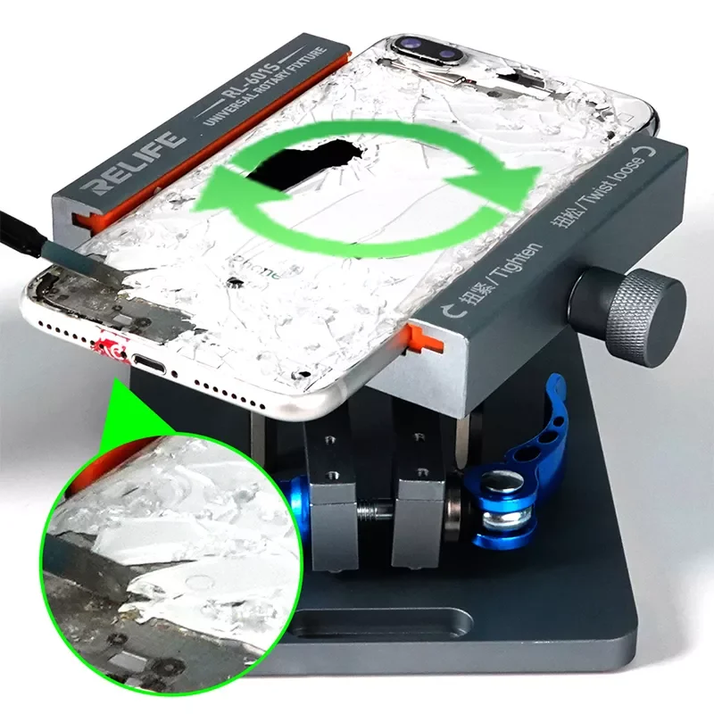 RL-601S mobile phone rear glass cover removal tool,360° rotating fixture, separation frame back cover without hurting paint
RL-601S mobile phone rear glass cover removal tool,360° rotating fixture, separation frame back cover without hurting paint