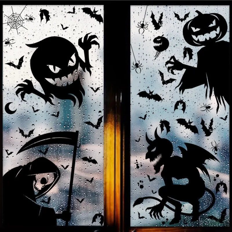 Halloween Window Stickers Horror Grim Reaper Skull Ghost Witch Wall Sticker For Halloween Party Decorations for Home Decor
Halloween Window Stickers Horror Grim Reaper Skull Ghost Witch Wall Sticker For Halloween Party Decorations for Home Decor