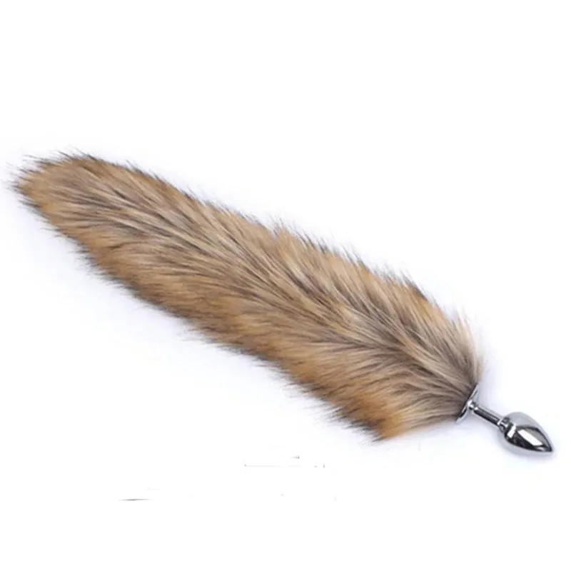 Анальный секс Cpsplay металлическая Анальная пробка лисий хвост Анальная пробка хвост флирт фетиш бдсм хвост собаки секс-игрушка Стимуляция простаты диаметр 27 мм