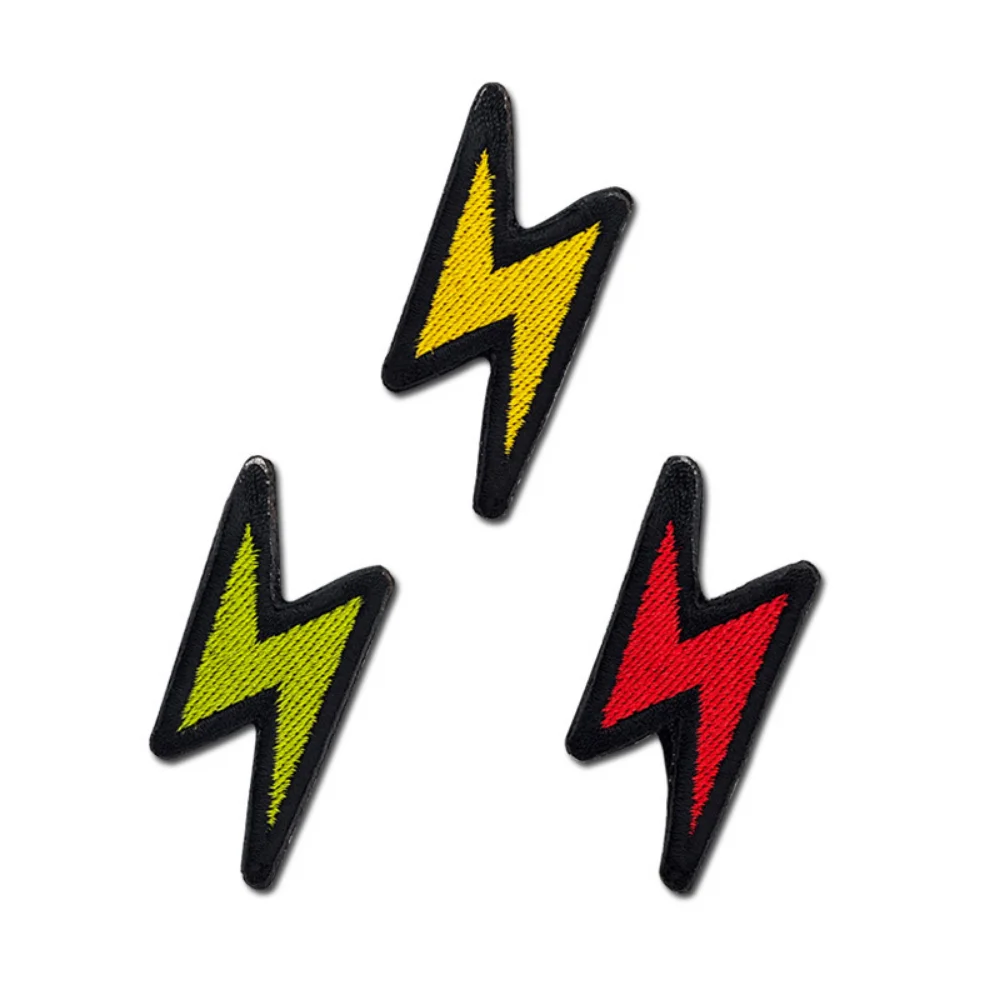 Cartoon Lightning Embroidery Hook and Loop Patches Jacket Sewing Accessories Backpack Appliques Punk Rock Stickers for Clothing
Cartoon Lightning Embroidery Hook and Loop Patches Jacket Sewing Accessories Backpack Appliques Punk Rock Stickers for Clothing