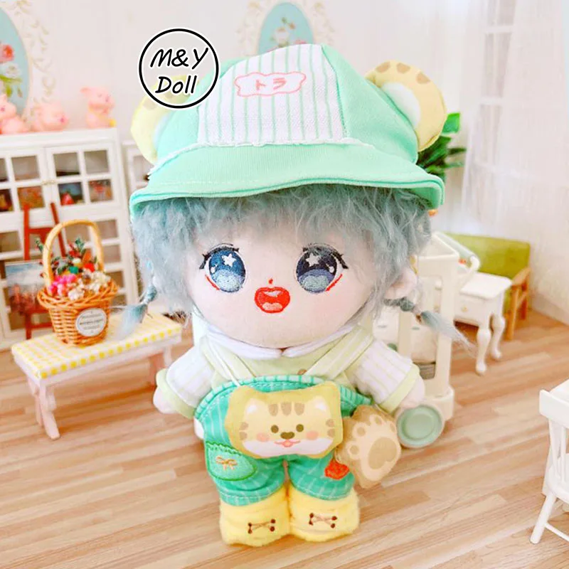 

Kpop 20CM Idol Clothes Set Green Tiger Overalls Sean Xiao Zhan Wang Yibo Aespa JIMIN BaekHyun Suho Dolls Accessories Collection