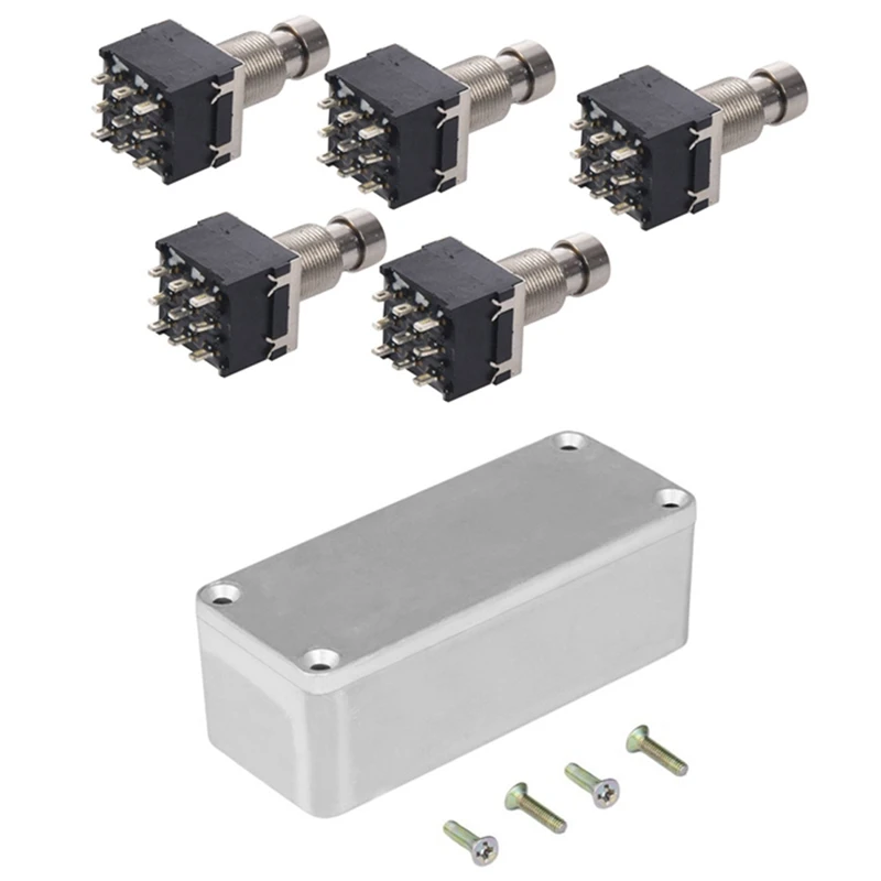 1 Set Project Box Case Enclosure Instrument Stomp Box & 5 Pcs Guitar Effects Stomp Switch Pedal Box Foot True Bypass
1 Set Project Box Case Enclosure Instrument Stomp Box & 5 Pcs Guitar Effects Stomp Switch Pedal Box Foot True Bypass