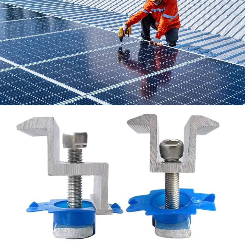 12Pcs Solar Panel Bracket End Clip/Middle Clip Parts High Quality Solar Panel Mounting Rail Module Clamp Solar Accessories
12Pcs Solar Panel Bracket End Clip/Middle Clip Parts High Quality Solar Panel Mounting Rail Module Clamp Solar Accessories
