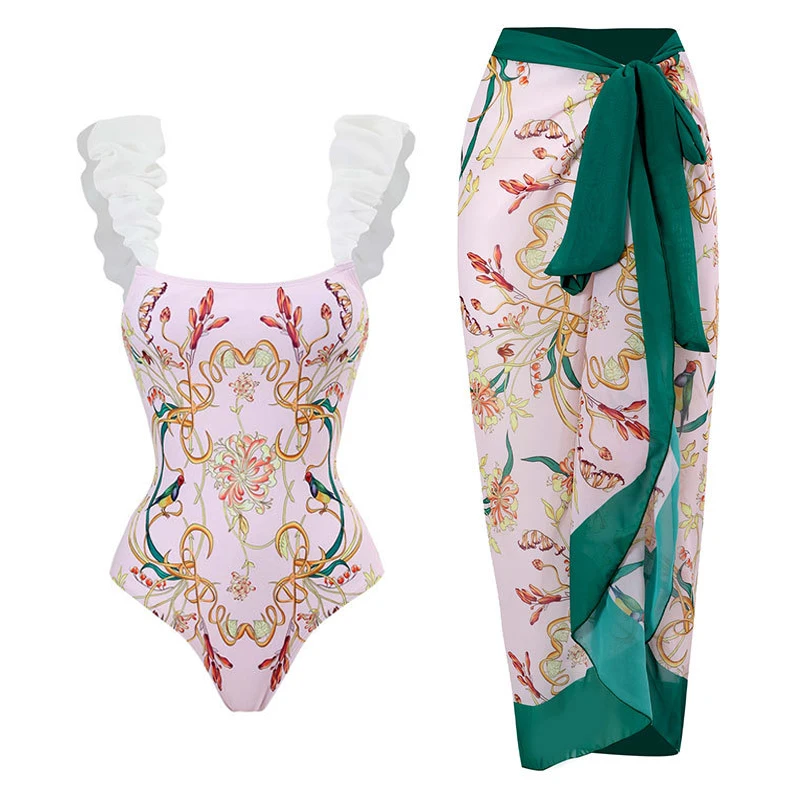 Floral Colorblock Print Swimsuit Cover-up Holiday Beachwear Designer Bathing Suit Summer Multiple Cover Up Combinations
Floral Colorblock Print Swimsuit Cover-up Holiday Beachwear Designer Bathing Suit Summer Multiple Cover Up Combinations