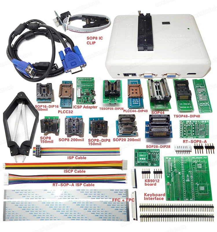 

Universal IC Programmer RT809H +21 SOP adapters EMMC-NAND FLASH Programmer