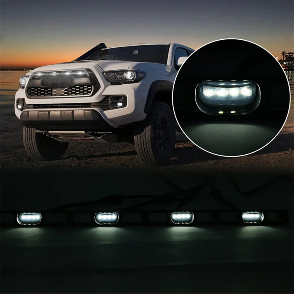 4pcs LED Grill Light Front Grille Lighting Amber Yellow Signal Warning Lamp Driving Light For Toyota Tacoma 2012 2013 2014 2015
4pcs LED Grill Light Front Grille Lighting Amber Yellow Signal Warning Lamp Driving Light For Toyota Tacoma 2012 2013 2014 2015