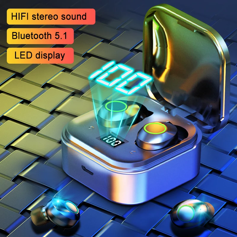 TWS Wireless Bluetooth 5.1 Headphone Waterproof 9D Stereo Touch Cotrol LED Display Earbuds Headsets Quick-Charge Earphones
TWS Wireless Bluetooth 5.1 Headphone Waterproof 9D Stereo Touch Cotrol LED Display Earbuds Headsets Quick-Charge Earphones